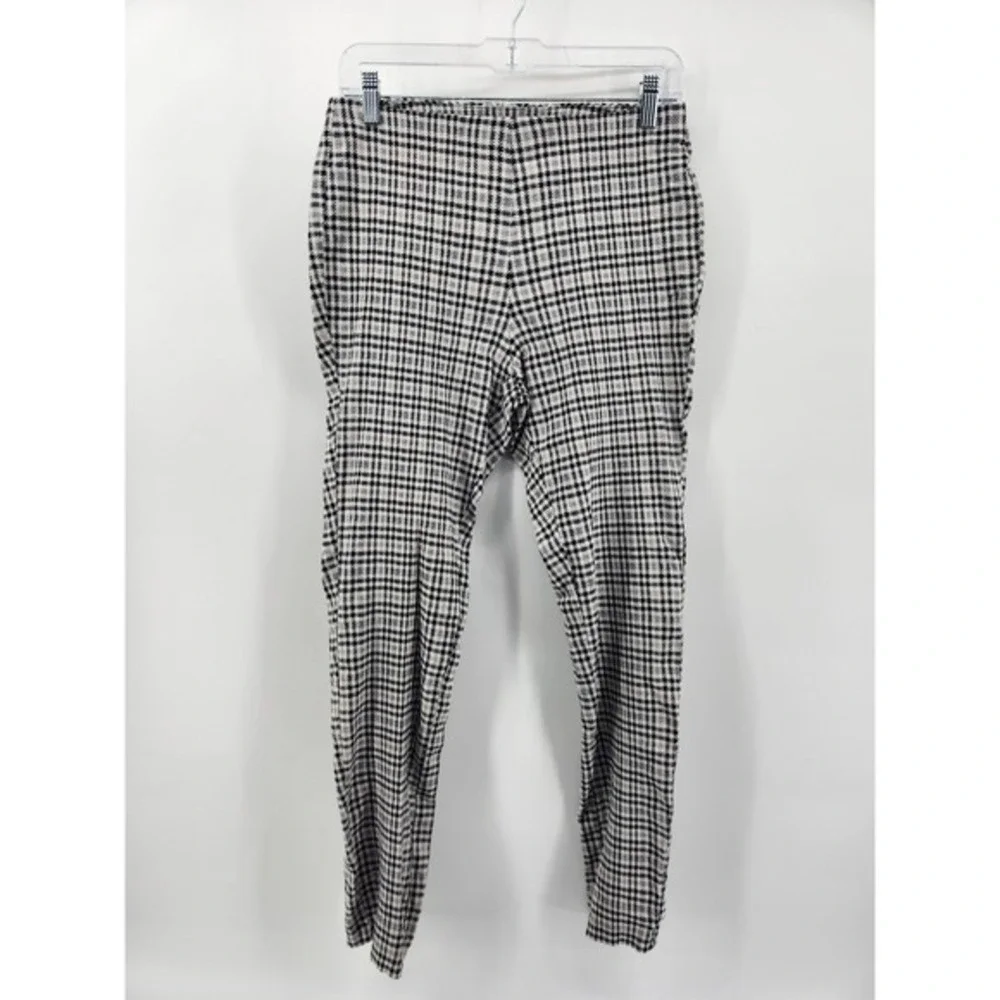 Michael Kors‎ Plaid Houndstooth Print Pants Career Casual Trousers Pull On M